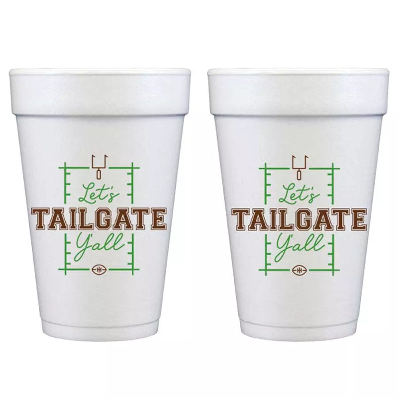 Let's Tailgate Foam Cups - set of 10