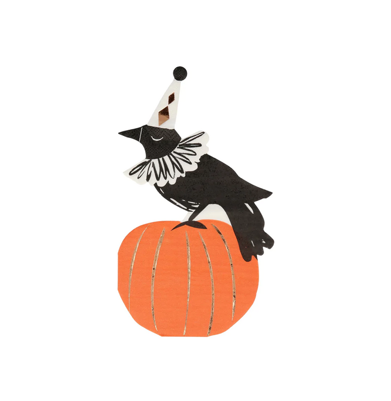 Crow and Pumpkin Napkins