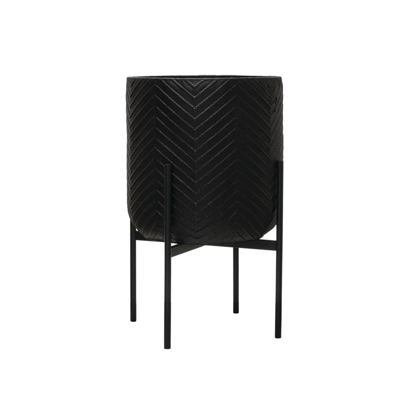 Metal Planters with Stands - Black