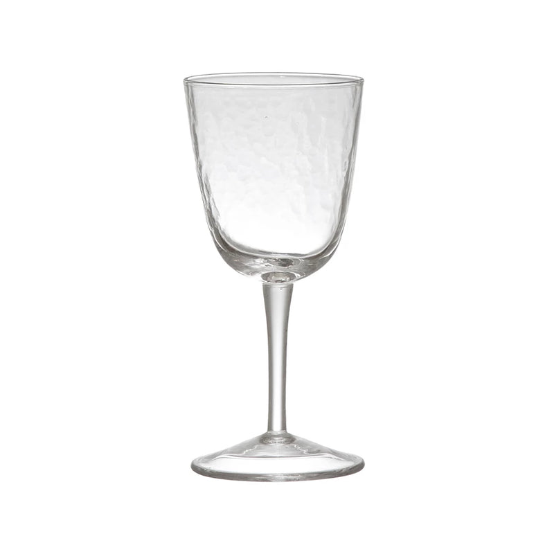8 oz. Textured Wine Glass - Clear