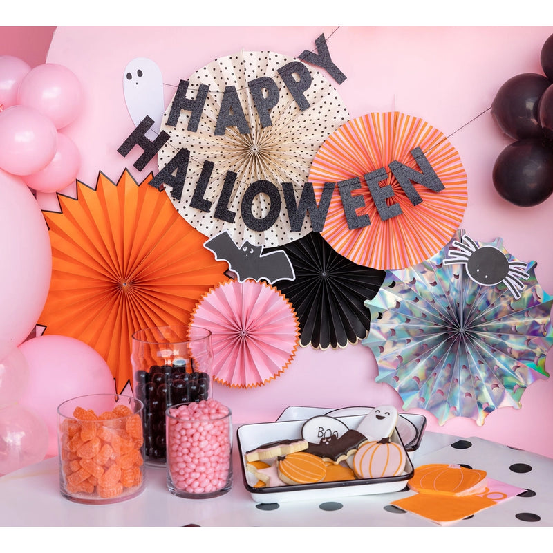 Happy Haunting Party Fans 6 set