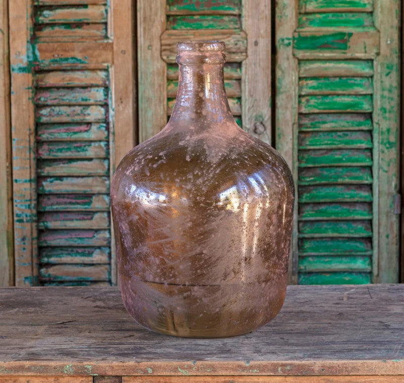 Decorative Burnished Bourbon Bottle - Medium